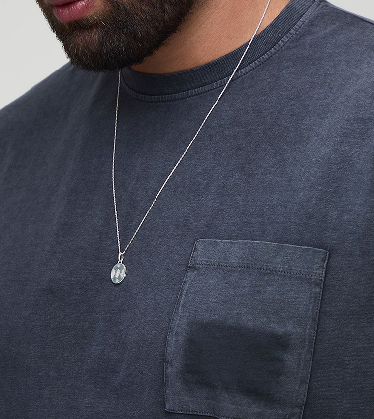 Heavyweight Washed Pocket Applique Oversized T-Shirt