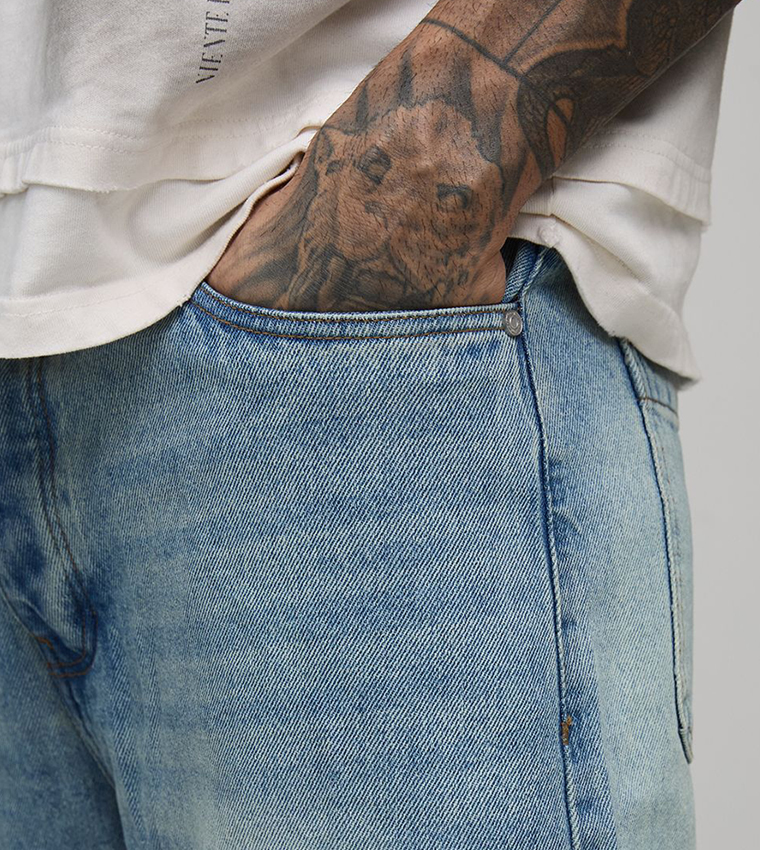 Plus & Tall Washed Relaxed Fit Flared Jeans