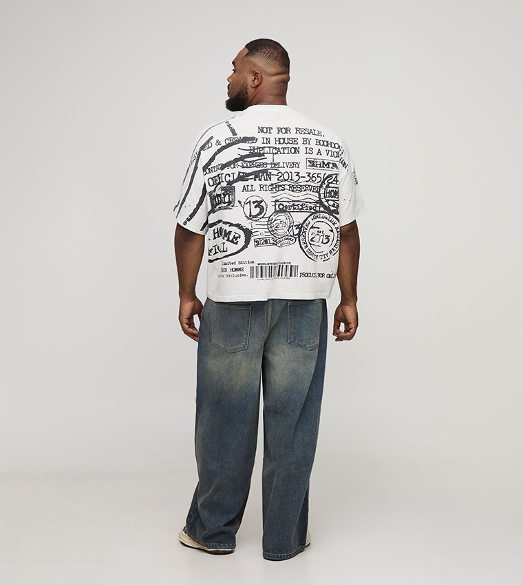 Overdye D Ring Baggy Fit Jeans