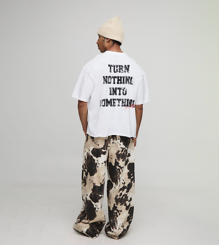 Hustle Printed Oversized T-Shirt
