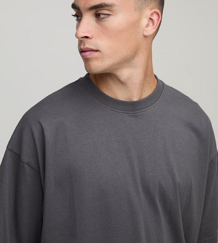 Solid Crew Neck Oversized T-Shirt