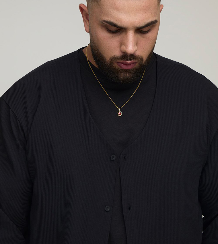Pleated Long Sleeves Oversized Shirt