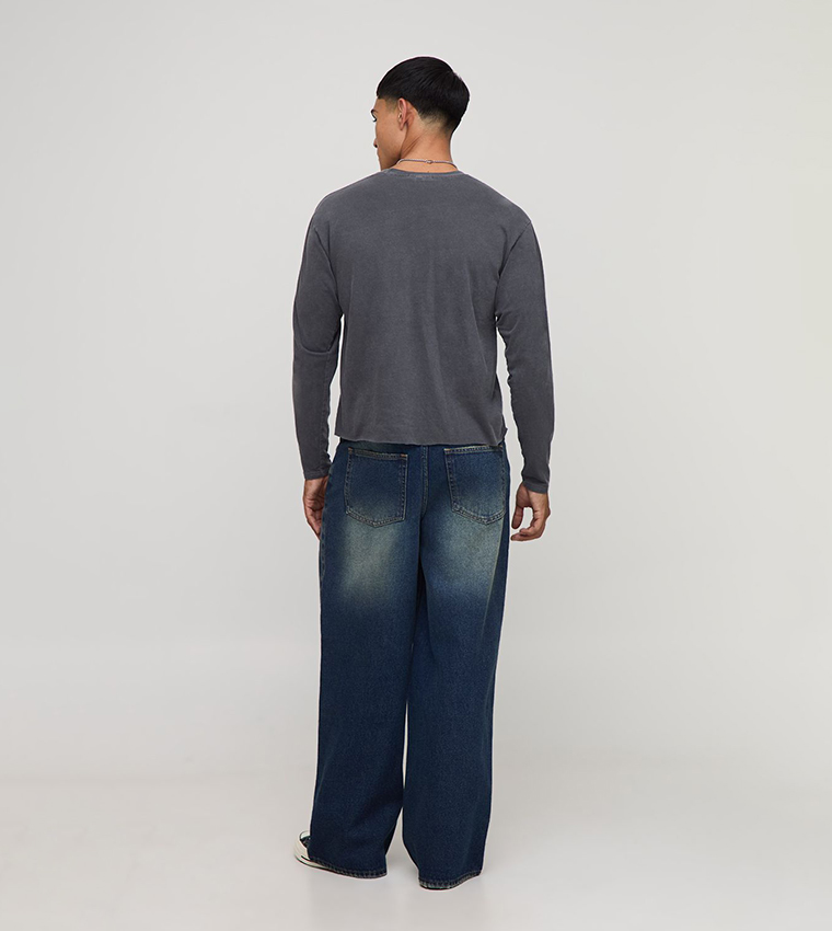 Embellished Tribal Carpenter Baggy Fit Jeans