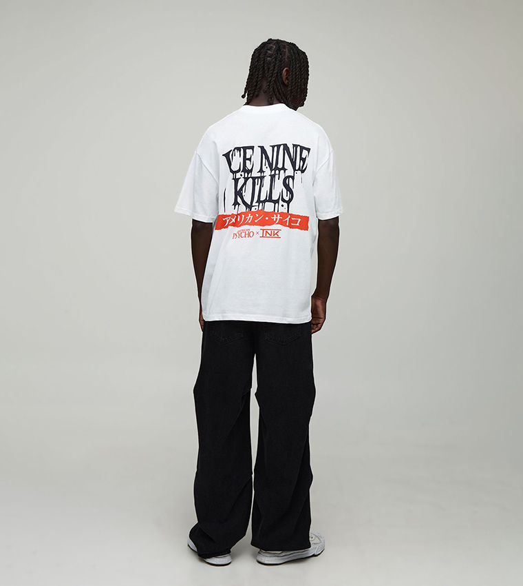 American Psycho License Printed Oversized T-Shirt