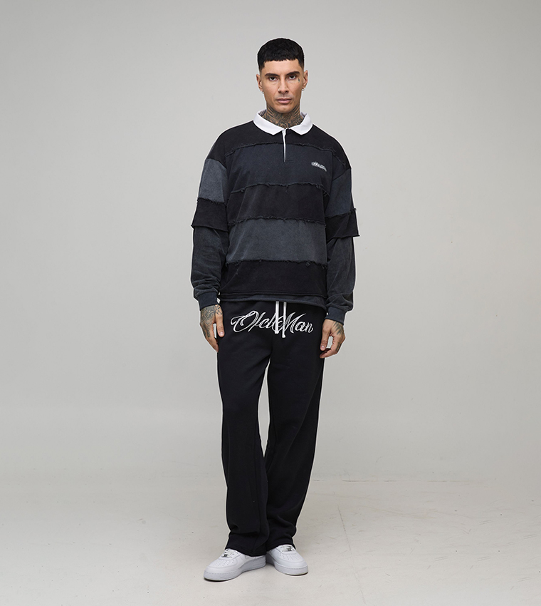 بنطلون رياضي بطبعة للمقاسات الطويلة 