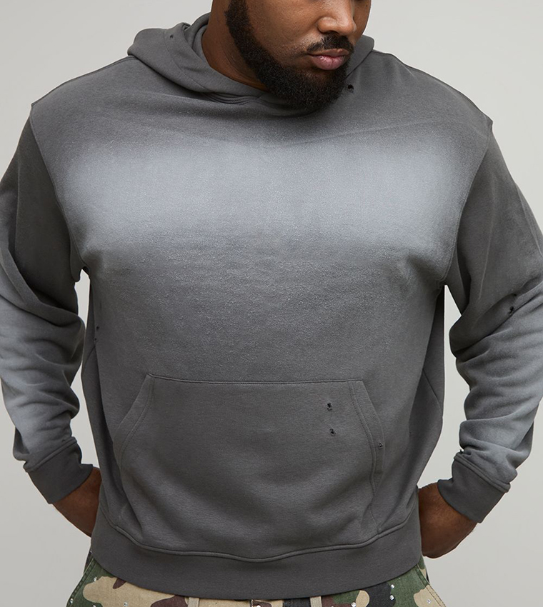 هودي أوفرسايز مغسول للمقاسات الكبيرة والطويلة