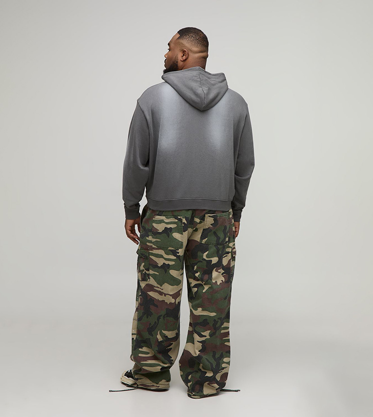 هودي أوفرسايز مغسول للمقاسات الكبيرة والطويلة