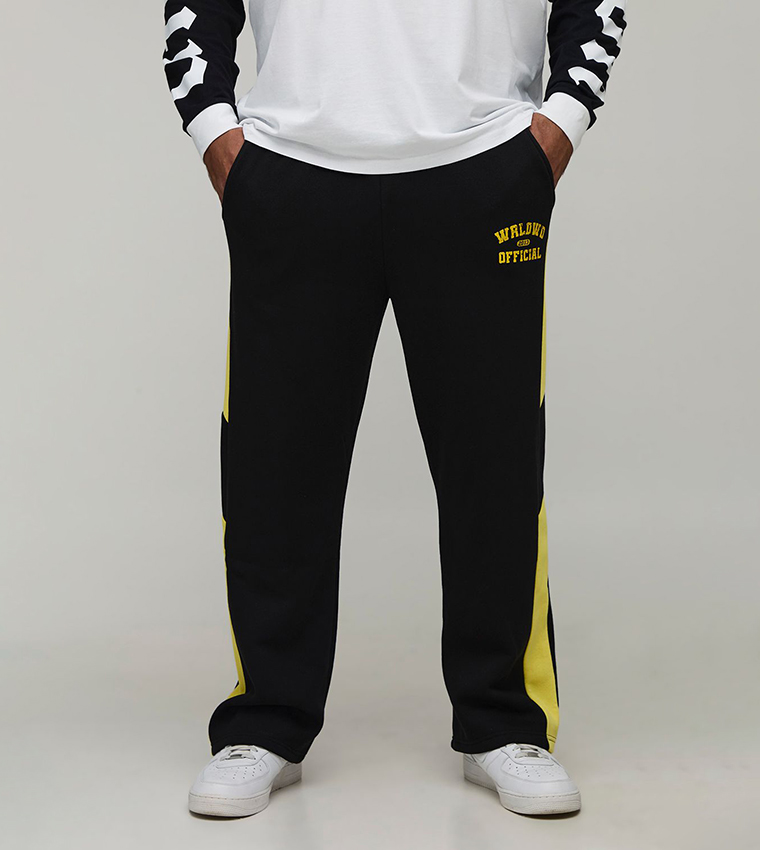 Official Print Panel Straight Fit Sweatpants