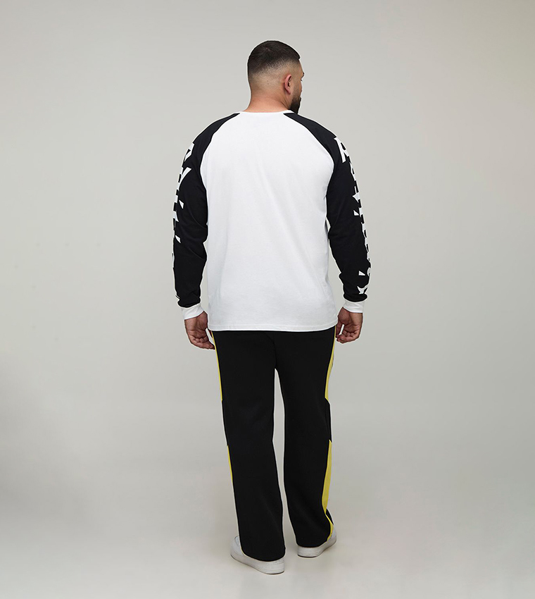Official Print Panel Straight Fit Sweatpants