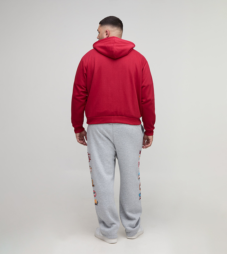 Baggy Fit Varsity Badge Print Sweatpants