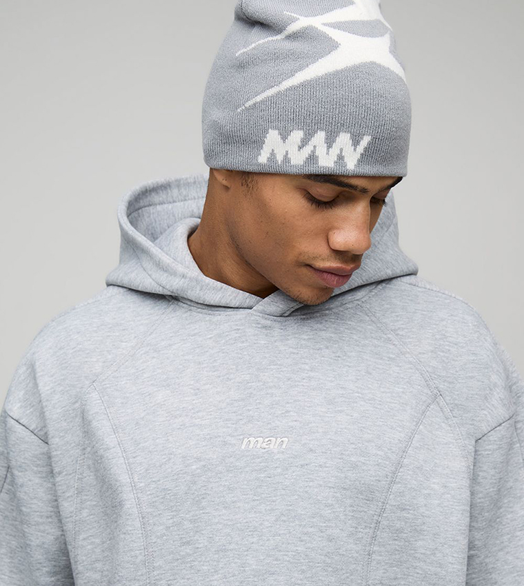 Embroidered Long Sleeves Oversized Hoodie