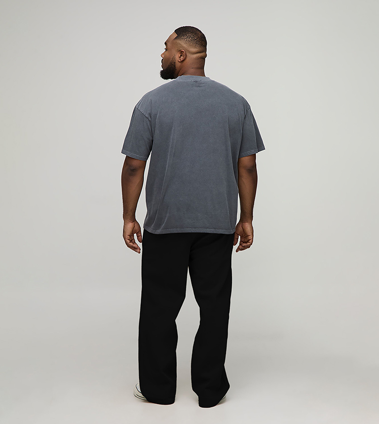 بنطلون تويل مغسول للمقاسات الكبيرة والطويلة 