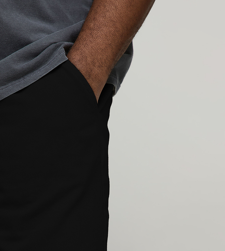 بنطلون تويل مغسول للمقاسات الكبيرة والطويلة 