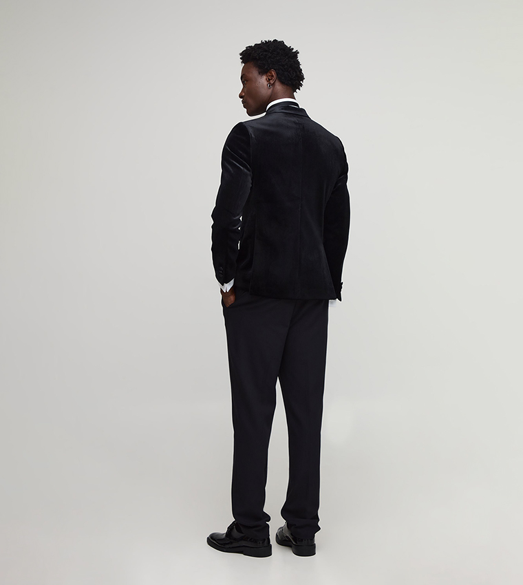 Velvet Double Breasted Tuxedo Blazer