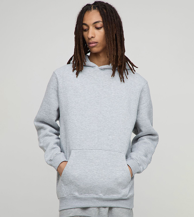 Solid Regular Fit Over the Head Hoodie