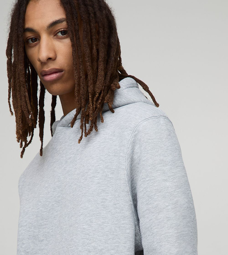 Solid Regular Fit Over the Head Hoodie