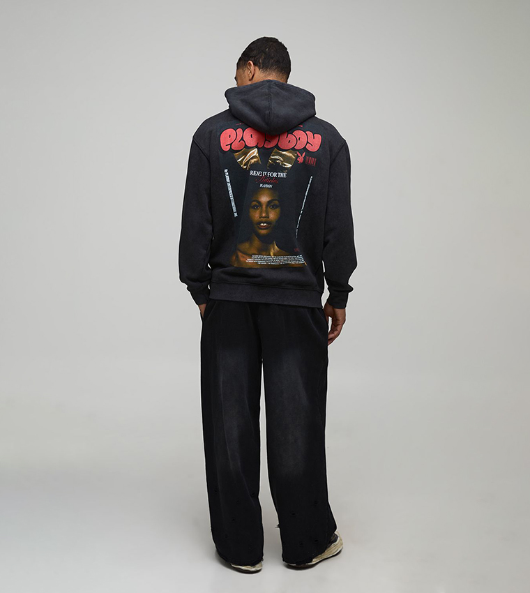 Playboy License Printed Oversized Hoodie