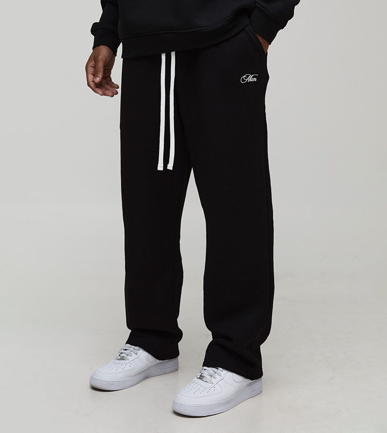 Baggy Fit Script Drop Crotch Sweatpants