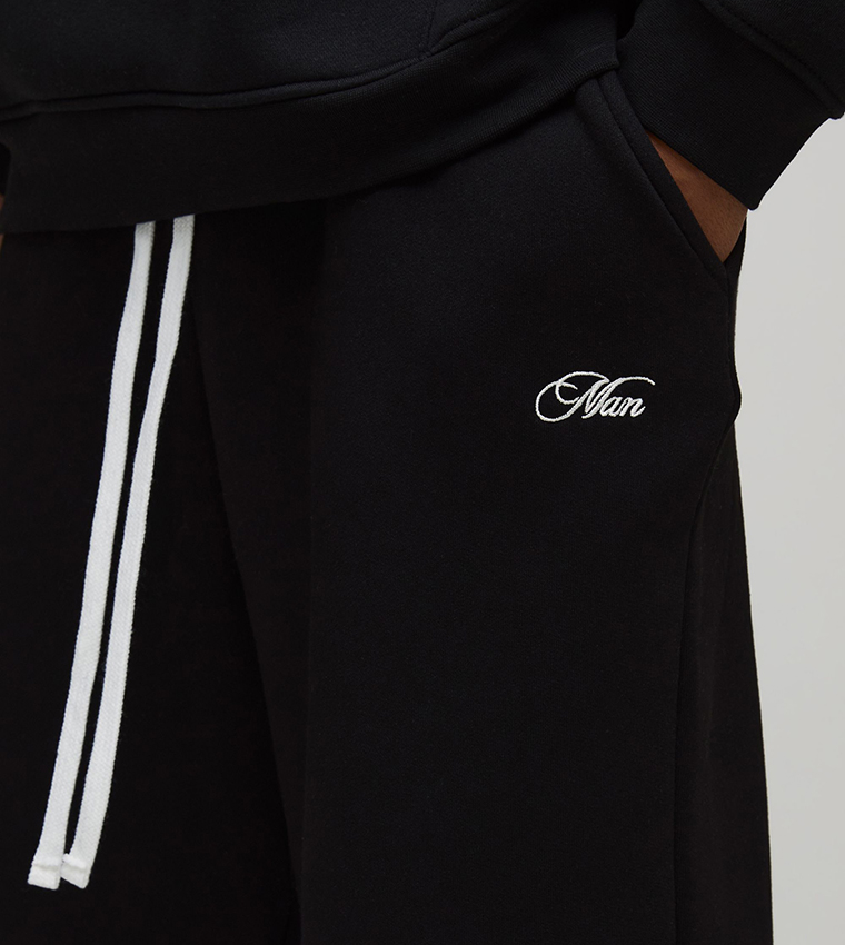 Baggy Fit Script Drop Crotch Sweatpants