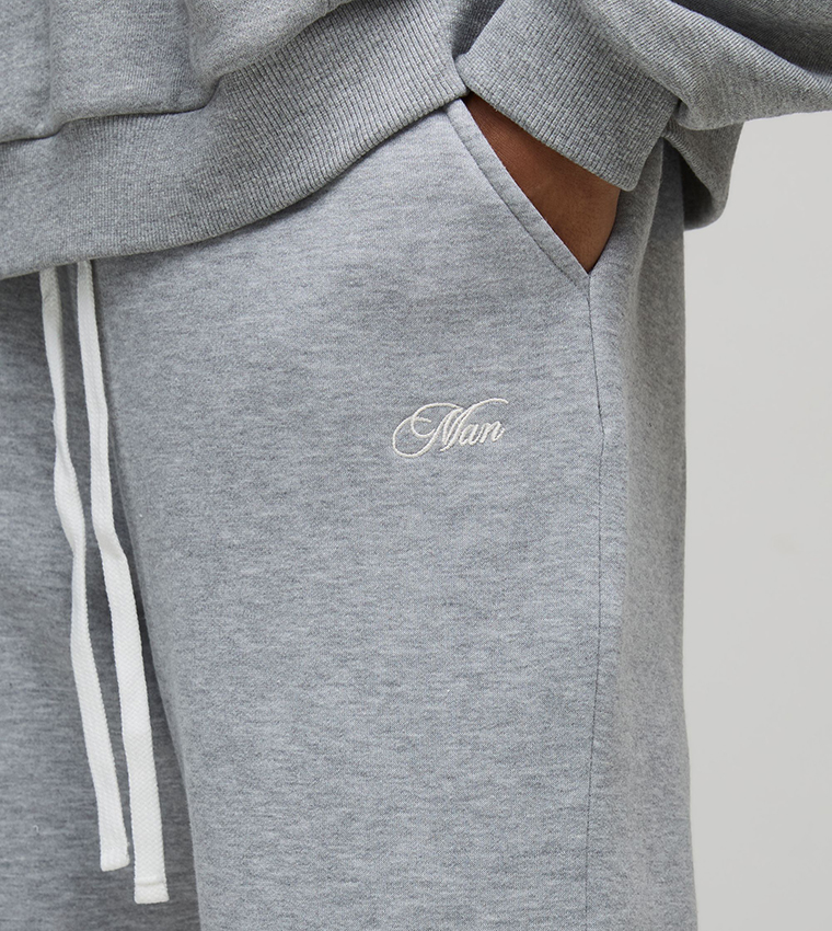 Baggy Fit Script Drop Crotch Sweatpants