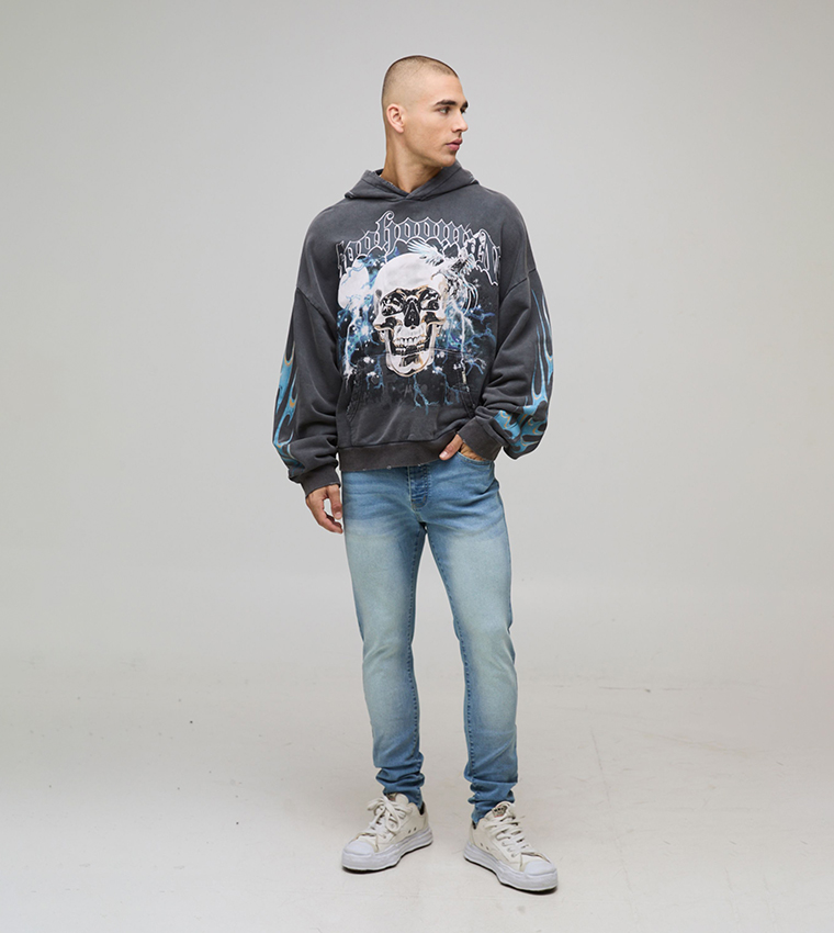 Washed Skinny Stretch Fit Jeans