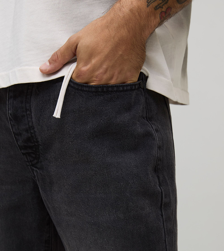 Washed Slim Fit Flared Jeans