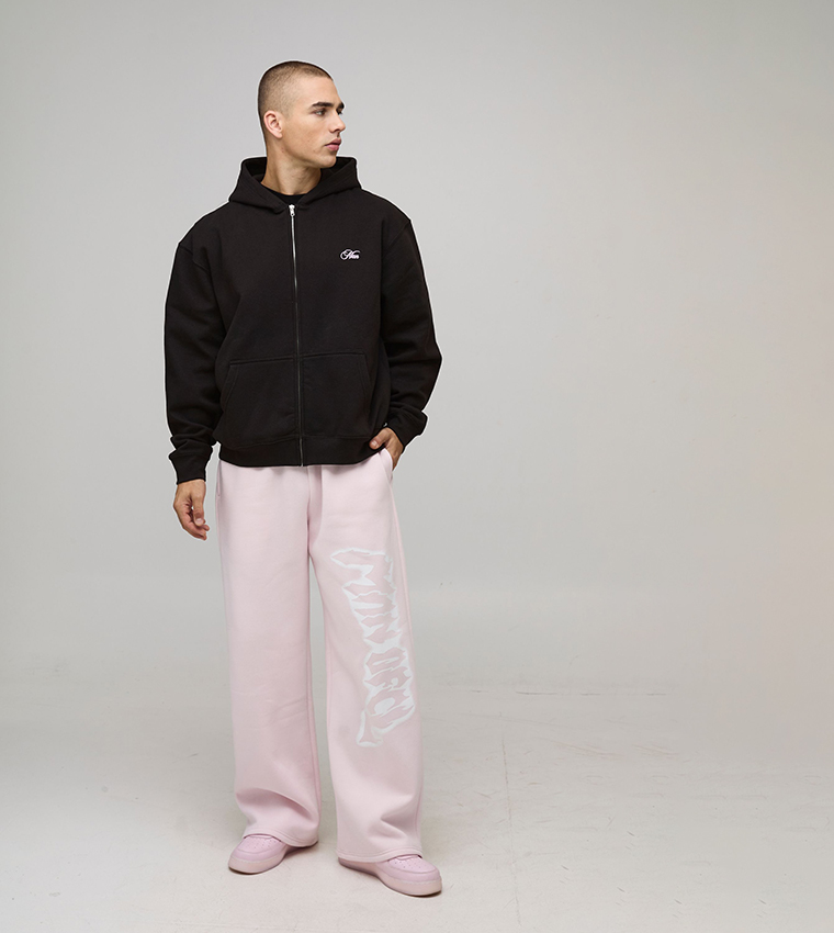 بنطلون رياضي واسع بطبعة 