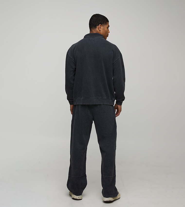 Washed Seam Detail Baggy Fit Sweatpants