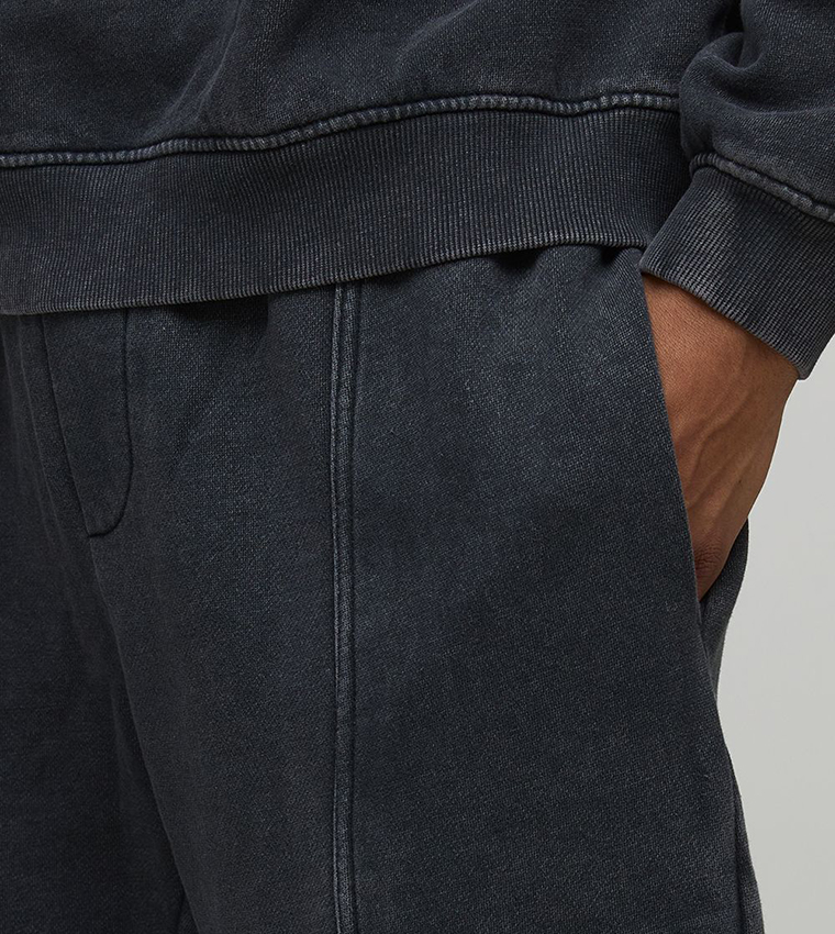 Washed Seam Detail Baggy Fit Sweatpants
