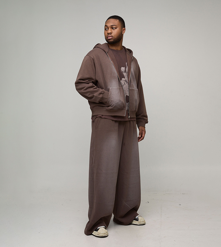 Spray Wash Extreme Wide Leg Sweatpants