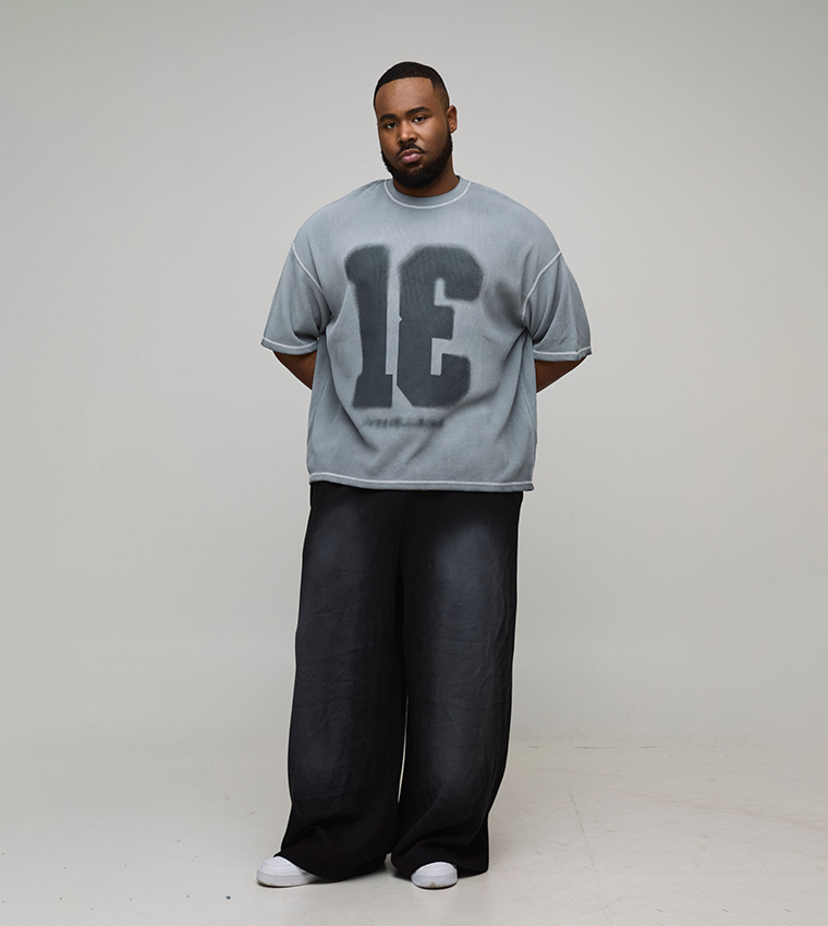 Extreme Wide Leg Spray Wash Joggers