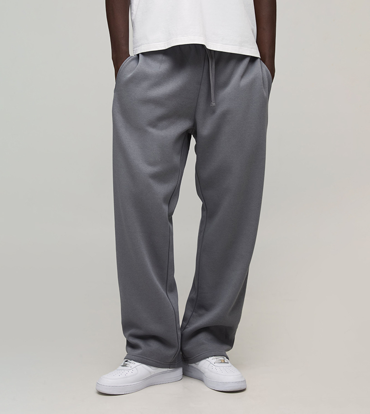 بنطلون رياضة برباط وقصة مستقيمة 