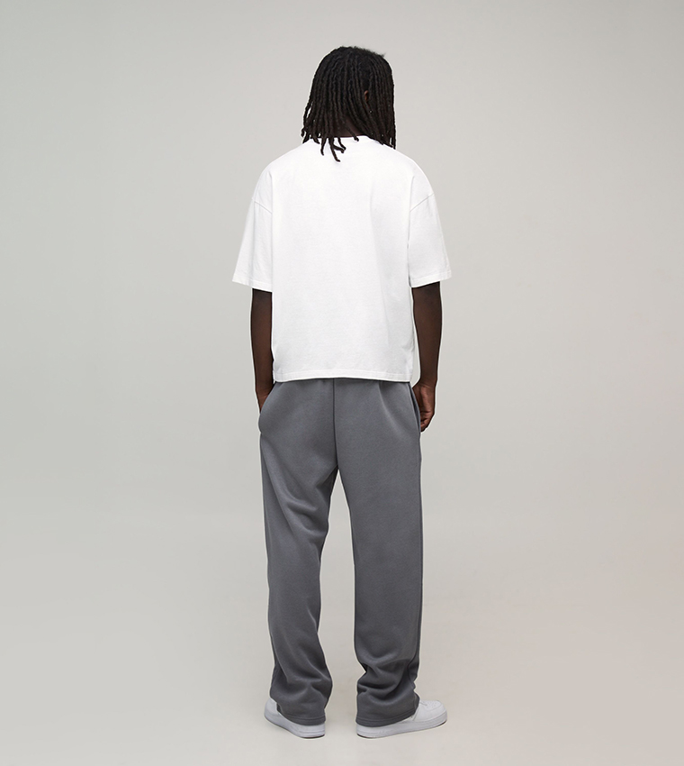 بنطلون رياضة برباط وقصة مستقيمة 