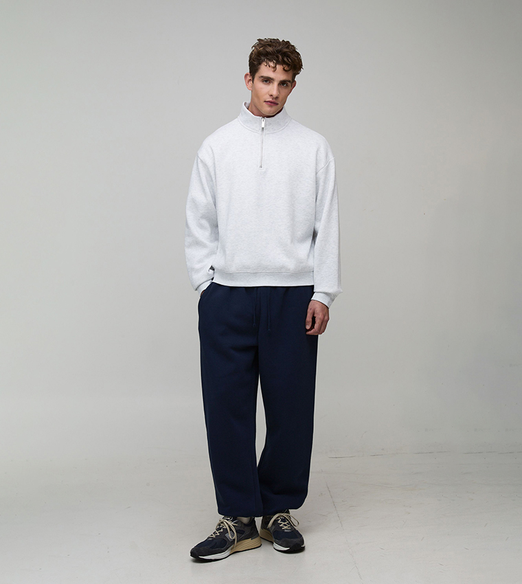 Drawstring Waist Baggy Fit Sweatpants