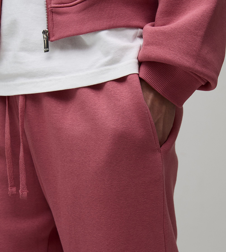 Drawstring Waist Straight Fit Sweatpants