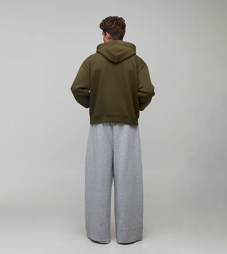 Solid Long Sleeves Oversized Hoodie