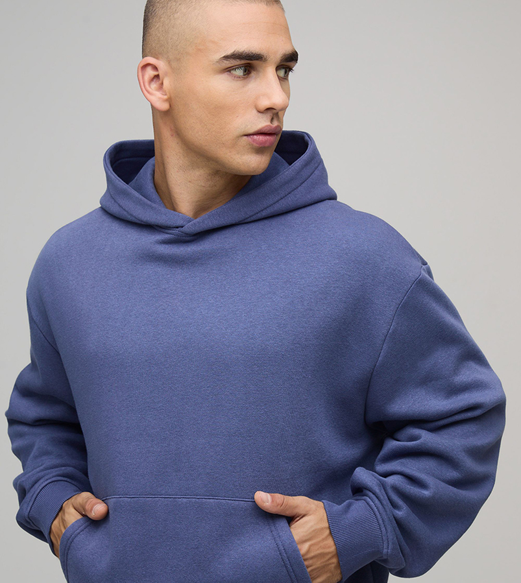 Solid Long Sleeves Oversized Hoodie
