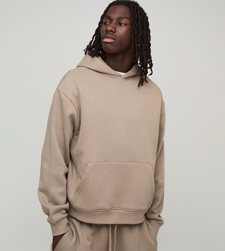 Solid Long Sleeves Oversized Hoodie