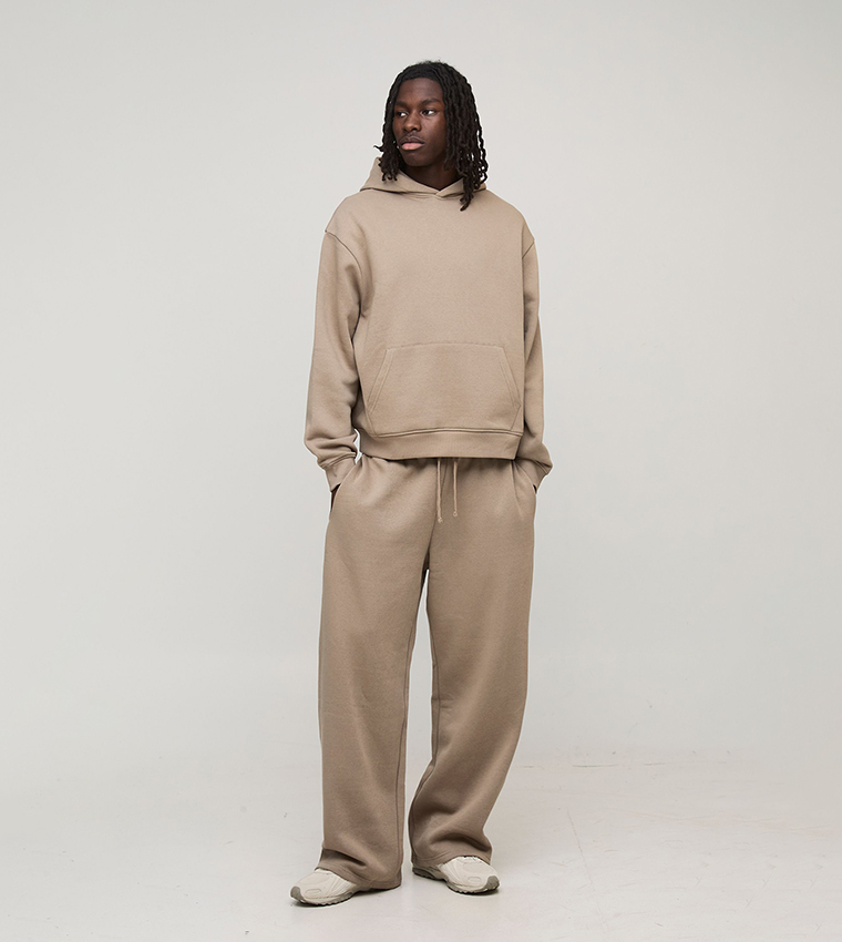 Solid Long Sleeves Oversized Hoodie