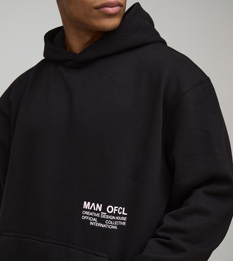 Ofcl Printed Long Sleeves Oversized Hoodie