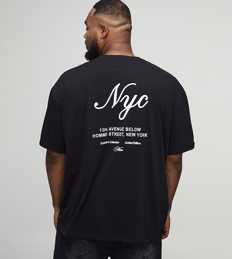 تيشيرت اوفرسايز بطبعة للمقاسات الطويلة والكبيرة 