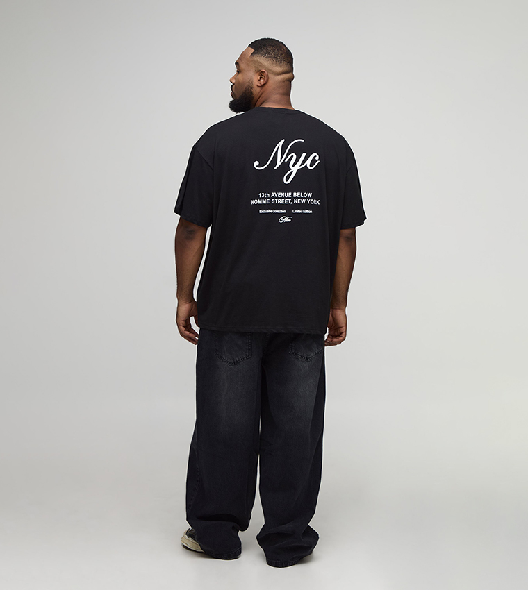 تيشيرت اوفرسايز بطبعة للمقاسات الطويلة والكبيرة 