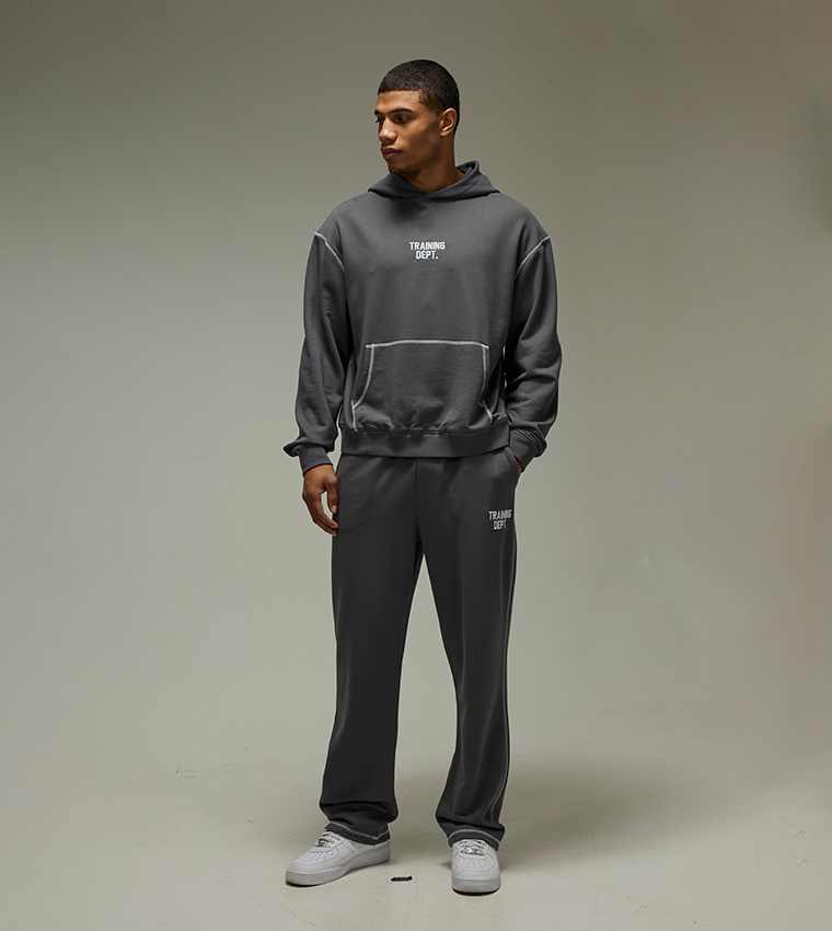 Training Dept Oversized Contrast Stitch Hoodie