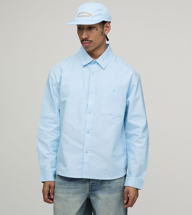 Long Sleeves Oversized Oxford Shirt