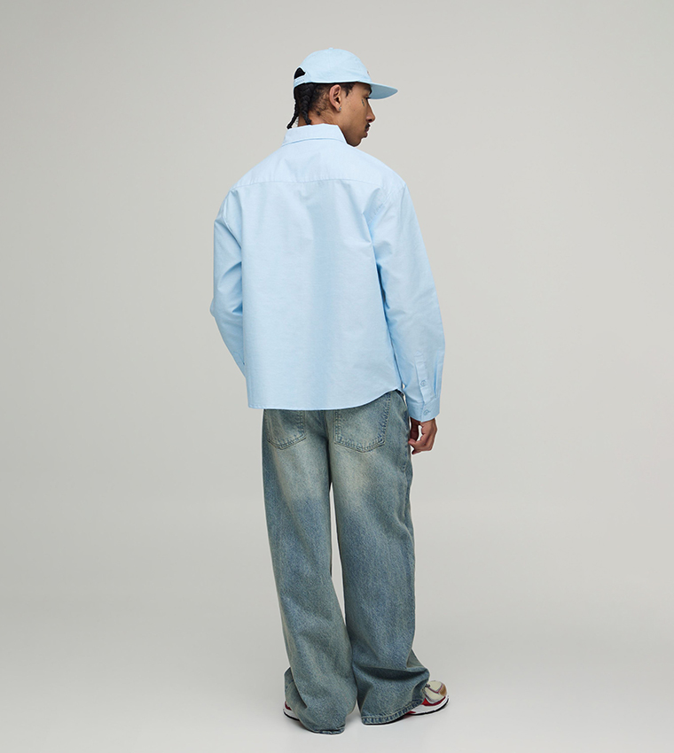 Long Sleeves Oversized Oxford Shirt