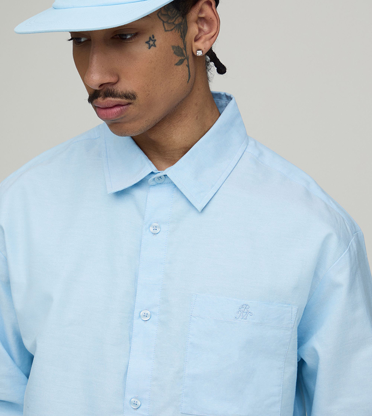 Long Sleeves Oversized Oxford Shirt