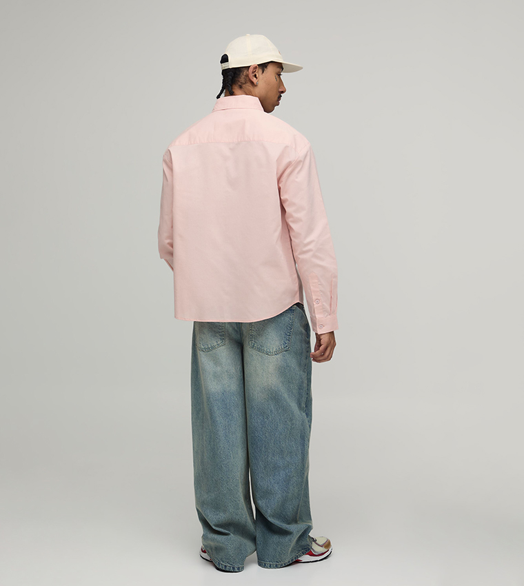 Long Sleeves Oversized Oxford Shirt