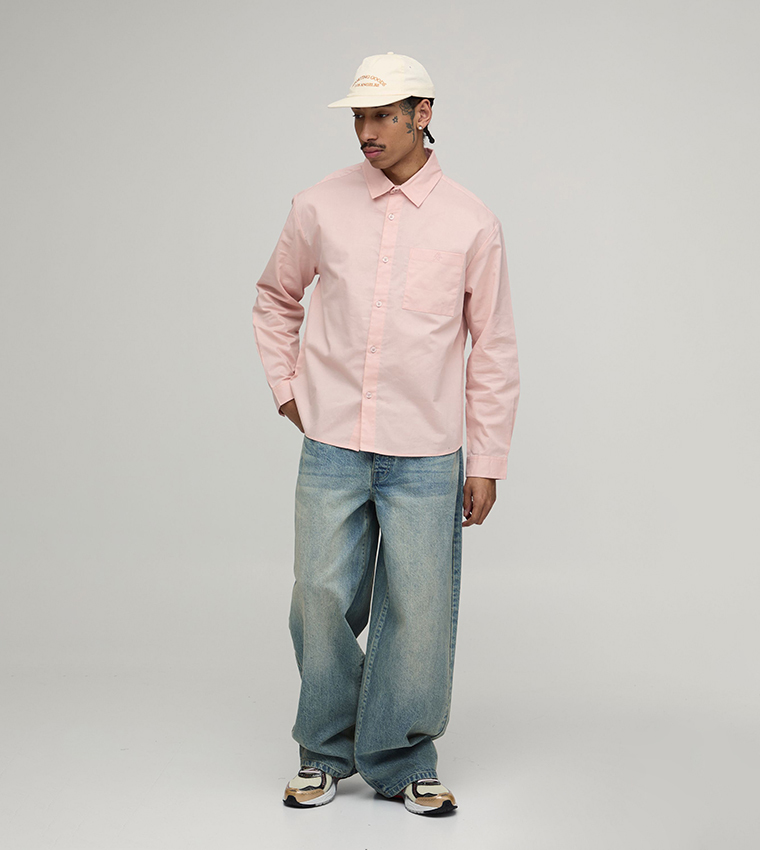 Long Sleeves Oversized Oxford Shirt