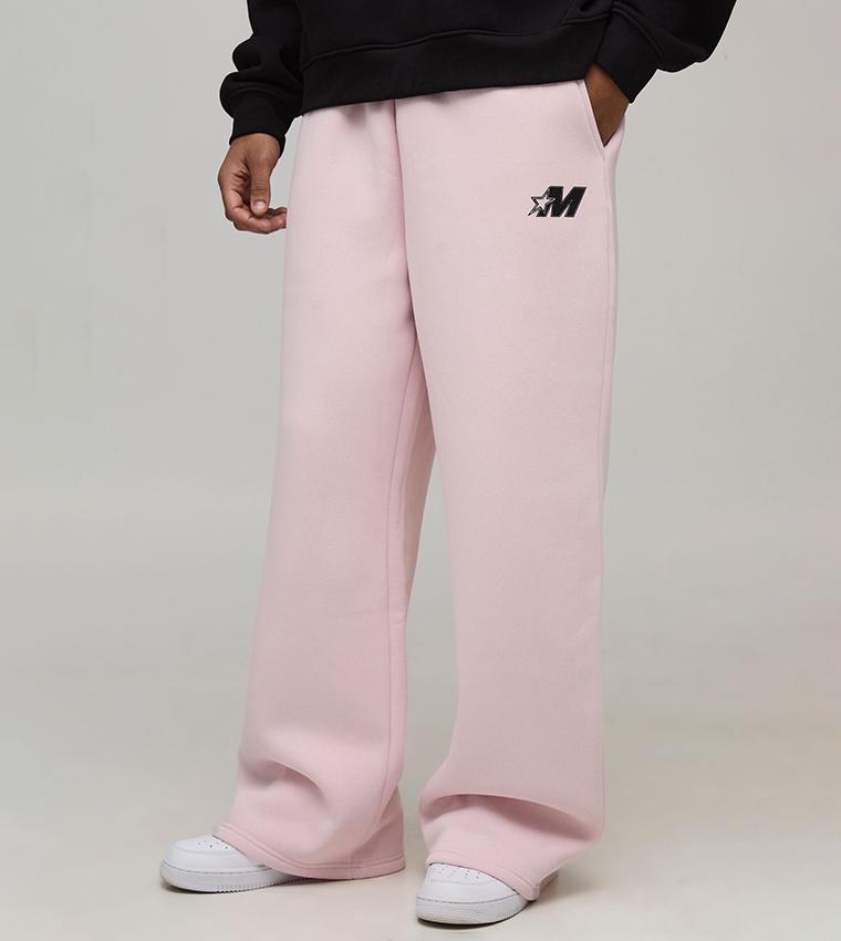 بنطلون رياضة واسع بطبعة 