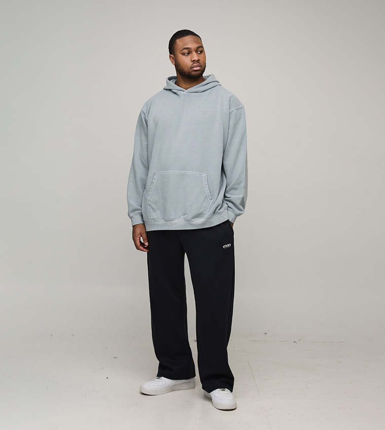 هودي اوفرسايز بطبعة ورود 